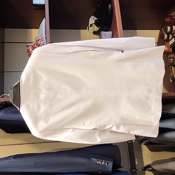 Azure Slim-Fit White Jacket with Black Pants - One Button Shawl - Picture 2 of 6